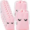 Drawstring Waterproof EVA Plastic Eyelash Aftercare Storage Bag Travel Packaging Pouches Eye Lashes Extension Accessories, 10pcs