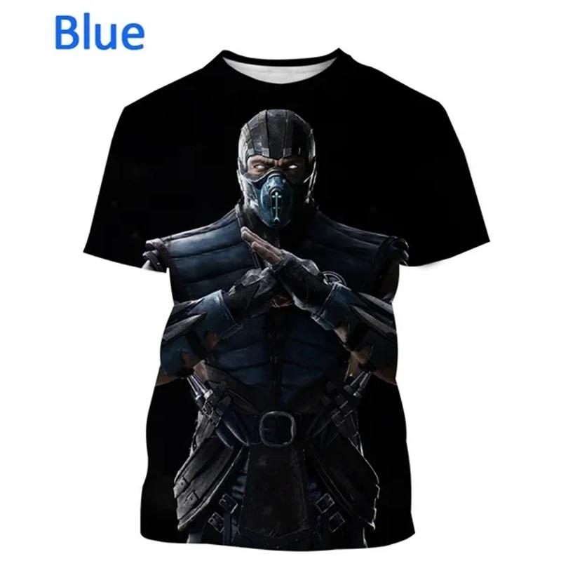 Игровой Футболка Mortal Kombat Для Мужчин Крутая С Коротким Рукавом Топы Модная Повседневная Оверсайз Уличная Футболка Ropa Hombre