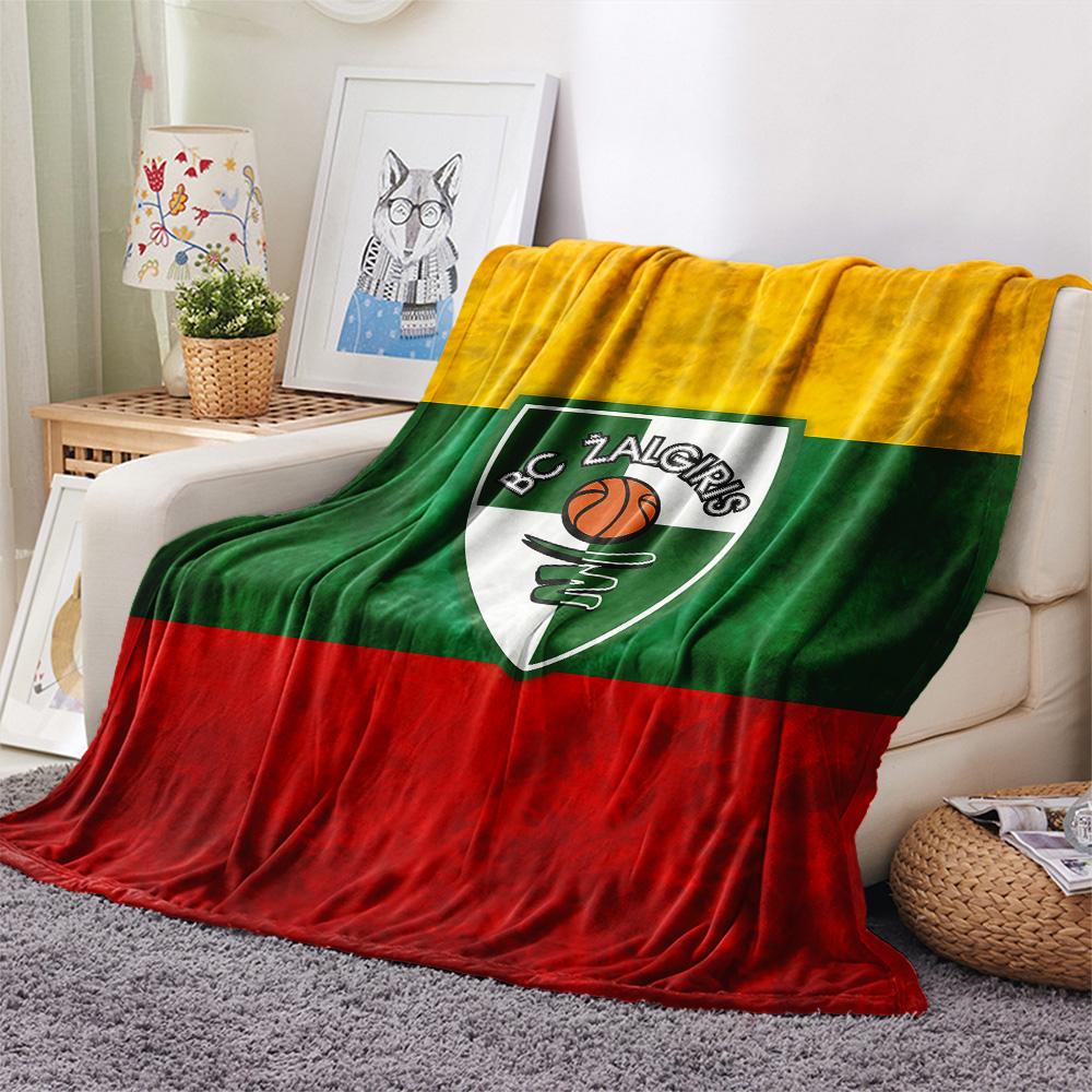 BC Žalgiris Print Flannel Blanket, High quality Comfortable for All Seasons, Home Decor, Warmth and Comfort
