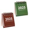 2Pcs 2025 Desk Calendar Mini Desktop Standing Flip Calendar Portable School Stationery Learning Planner Pocket Calendar