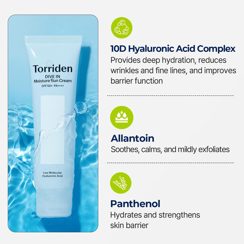 Torriden Dive In Watery Moisture Sun Cream SPF 50+ PA++++ 60ml/2.02fl.oz