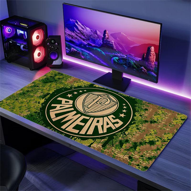 Palmeiras FC Mouse Pad, Large Gaming Desk Mat, Non-slip XXL Mousepad for Laptop & Tablet, Mini PC Playmat with Stitched Edges