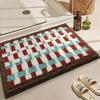 Geometric Tufting Bathroom Mat Soft Tufted Bedroom Carpet Bedside Rug Floor Non Slip Tidy Pad Aesthetic Home Decor