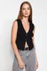 Women's Fashion Stylish Sweater Black Premium Yarn Special Yarn V-Neck Knitwear Vest