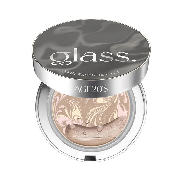 AGE20'S Glass Skin Essence Pact Perfect 12.5g+ сменный набор, Увлажнение, Корейская косметика, Kbeauty, образец