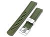 20mm Watch Strap NBR Rubber Military Green Curved End for Seiko SUMO SBDC057 and Others SBDC031, SBDC033, SBDC049,