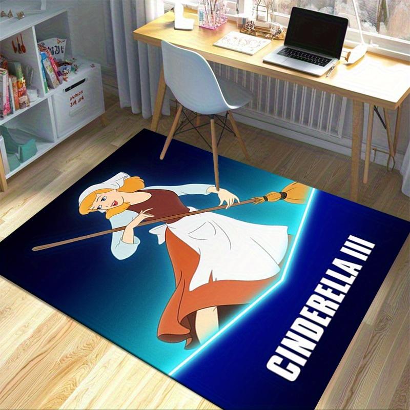 1pc Cinderella III Home Office Outdoor Carpet Gift for Bedroom Living Room Decor Floor Mat Rug Non-Slip Area Rug Bluez041473