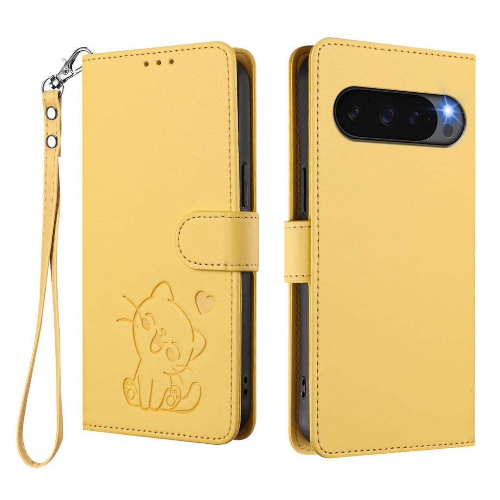 WEFOR Милый кошелек-чехол с тиснением кошки для Google Pixel 10 Pro XL 9 8 7 6 Pro 10A 9A 8A 7A 6A 5 XL 4A 5G, Чехол-книжка, Держатель для карт