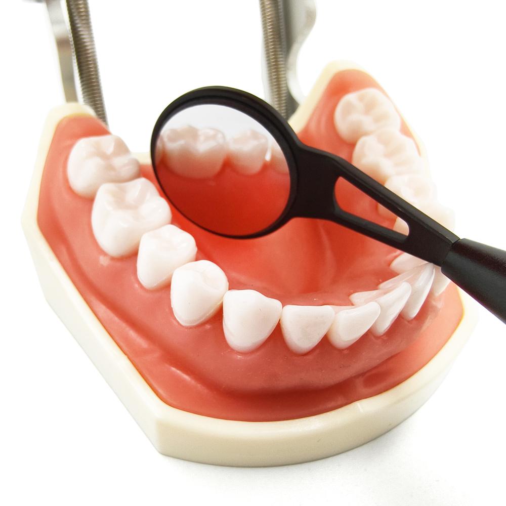 Стоматологический одонтоскоп Зеркало для рта с передней поверхностью с ручкой Уход за полостью рта Осмотр Гигиена Стекло Родиевое зеркало