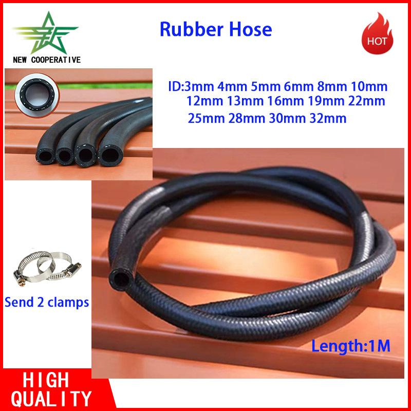 NBR Smooth Nitrile Rubber Hose 1M Black ID 4mm~32mm For Automotive And Motorcycle Mechanical Hoses Flexible Fuel Hoses