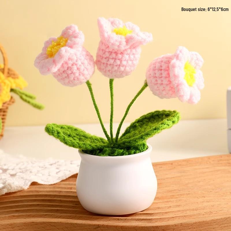 Handmade Sunflower Desk Decoration - Woven Bouquet Gift for Students & Girls