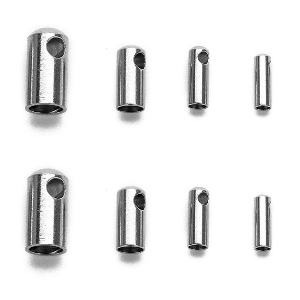 30 ювелирных застежек из нержавеющей стали, кожаный шнур, длина конца 1 мм