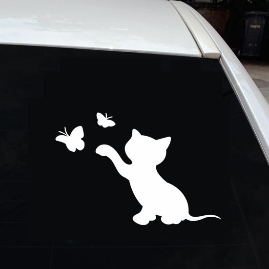 Car Accessories Decal Car Accessoriestoon Design Good Visual Effect Waterproof Funny Cat Butterfly Truck Car Accessories Sticker