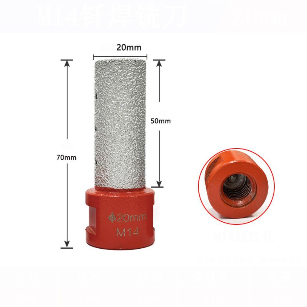 Diamond Coated Diamond Milling Bit Enlarging Function Trimming Milling Cutter Stone Work