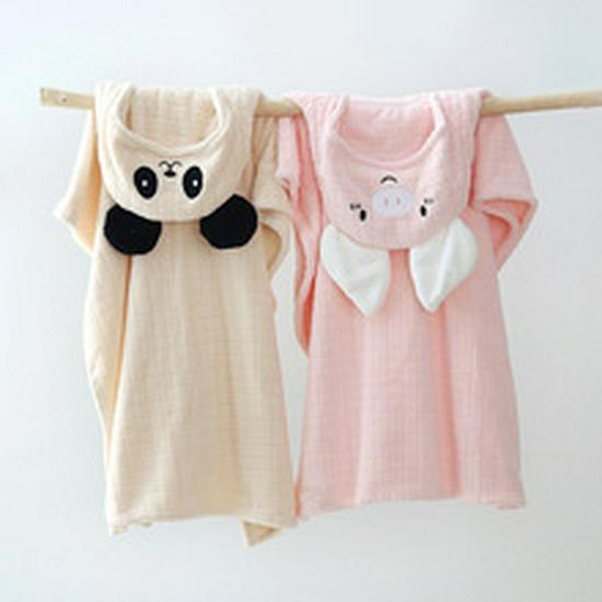 Cartoon Pattern Pure Cotton Baby Blanket & Bath Towel
