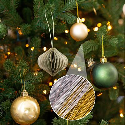 Оптовая продажа Золотая Серебряная Нить Подарочные Шнуры для Упаковки Рождественских Шаров Подвесок Веревки DIY Изготовление Ювелирных Изделий Ценники Подвесные Нити