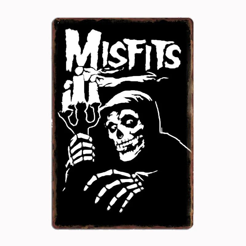 Misfits хэви-метал музыка металлическая табличка постер декор для гаража комнаты автомобильный клуб жесть декор для дома