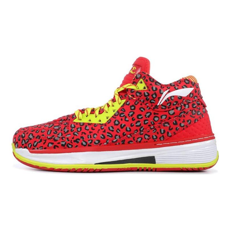 Li Ning WOW 2 Way Of Wade 2 Низкие Баскетбольные Кроссовки Мужские Красный Желтый Белый ABAH017-14