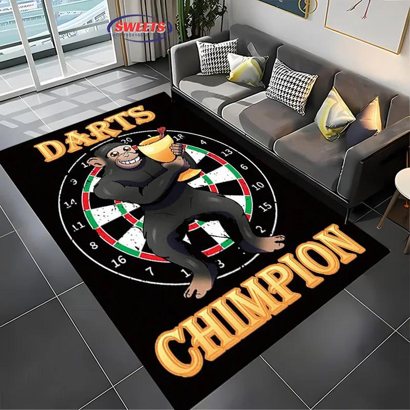 3D HD Dart Target Print Carpet! Bedroom Living Room Office Non-Slip Four Seasons Available Rug Multi-Sizes Non-Slip Fast arrival