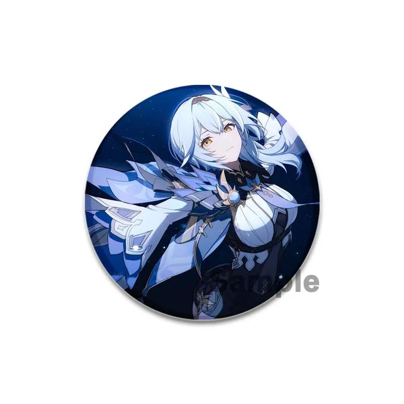 32/44/58 мм значки Eula аниме Genshin Impact броши ручной работы игровые персонажи значки на лацкан креативные значки с мультяшными фигурками аксессуары подарок