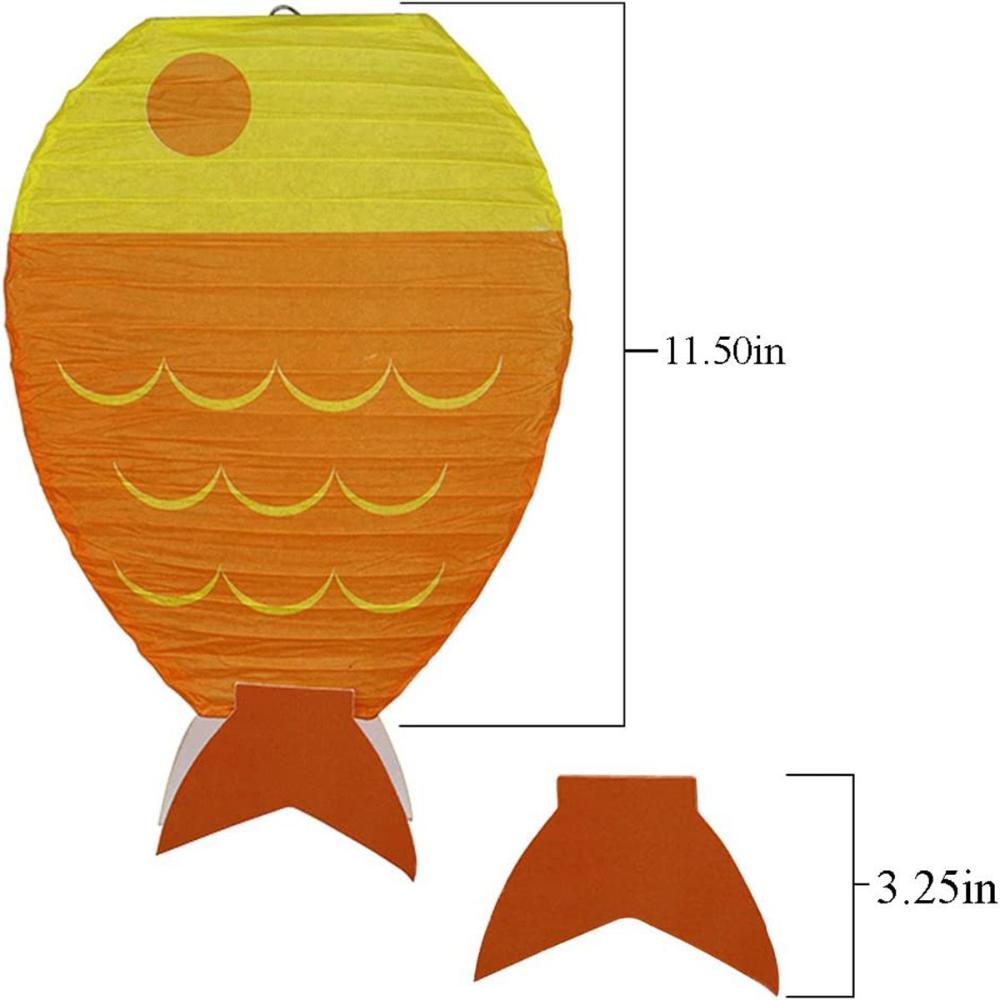 Wedding Cute Fish Shaped Wishing Paper Lanterns Candle Light Decoration Party Supplies