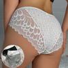 XL-4XL женские трусы больших размеров, нижнее белье, кружевное дышащее женское нижнее белье, эластичные тонкие трусики с промежностью