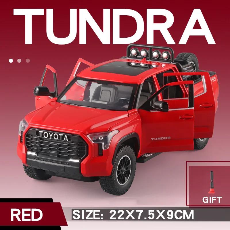 Großes 1/24 Toyota Tundra SUV Modellauto Diecast Miniatur Metallauto Geländewagen Sammlung Sound Licht Kinderspielzeug für Kinder