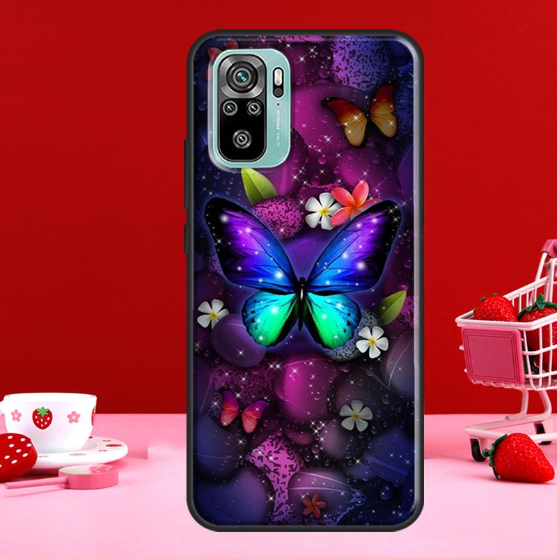 Красивый чехол с бабочкой для Redmi Note 10 Pro, чехол для Redmi Note 11 Pro Note 8 9 Pro 9S 10S 11S 9C 9A 9T