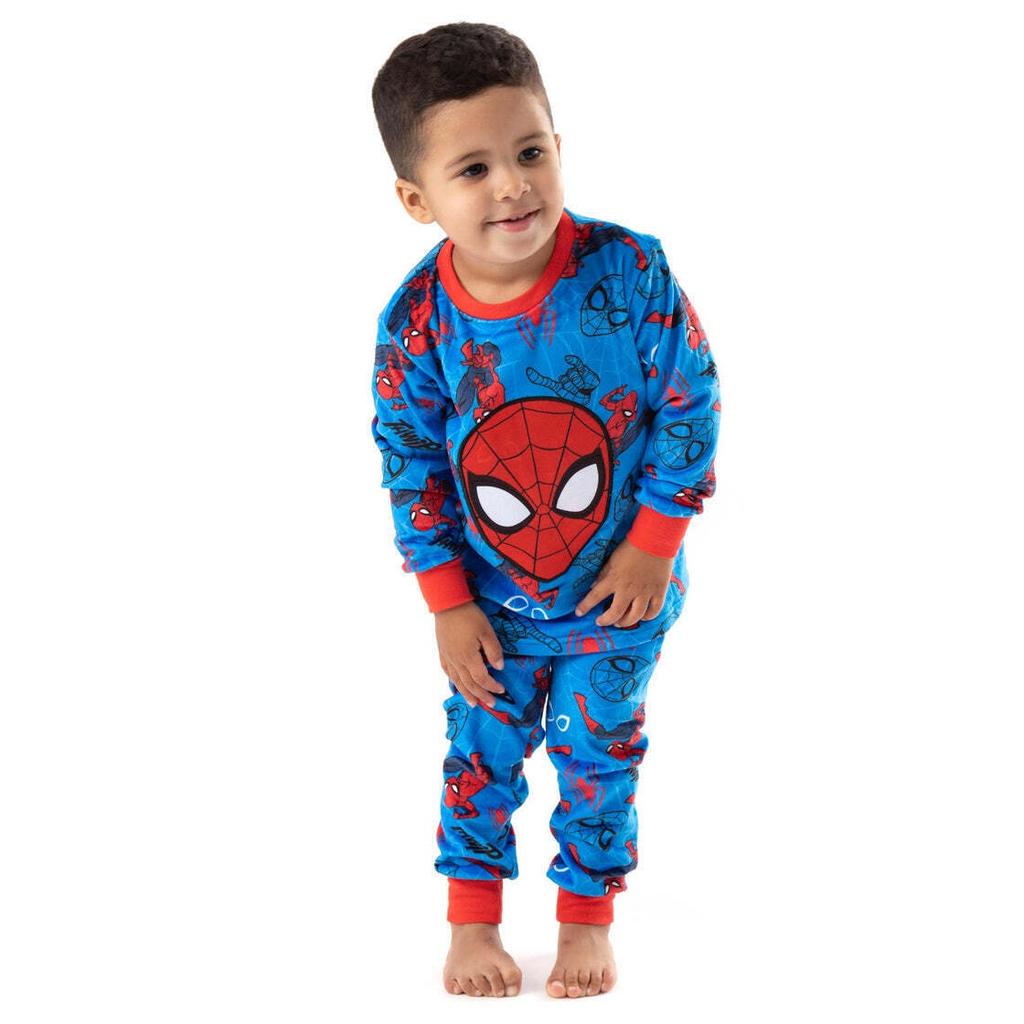 Spider-Man Childrens/Kids Fleece Long Pajamas Set