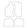 [Blm]Ni017 Blue - Set Of Velour Floor Mats To Fit Nissan Terrano Ii 1993-2003 3-Door - Blue Trim
