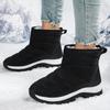 Ladies' Winter Fashionable Anti Slip Wear-resistant and Warm High Top Cotton Shoes with Added Fleece Outdoor Snow Boots