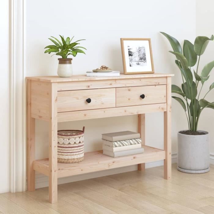 VidaXL Console Table 100x35x75 Cm Solid Pine Wood 814624