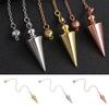 Gift Dowsing Fashion Jewelry Rose Gold Reiki Pendulum Pendant Cone Pendule Reiki Metal Amulet