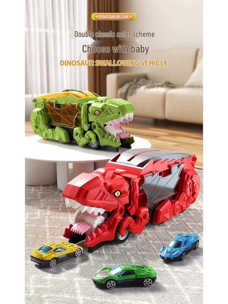 Dinosaur Devour Car Track Toy for Boys - Educational Inertial Vehicle Set & Gift