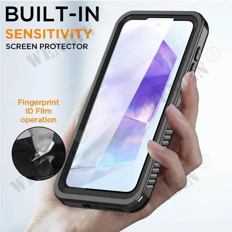 Водонепроницаемый чехол IP68 для Samsung S24 S23 S22 S21 Ultra S24 FE A55 A35 A15 A25 A54 из металла и алюминия для плавания, роскошный чехол для телефона
