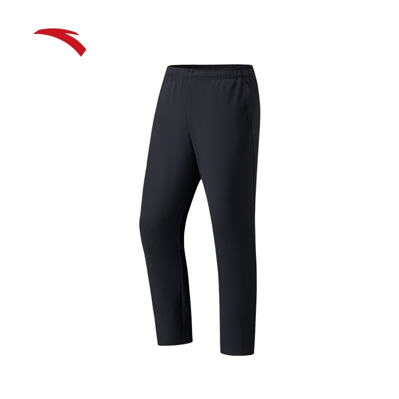 ANTA Casual Pants Men's Black Moderate Tapered Pants