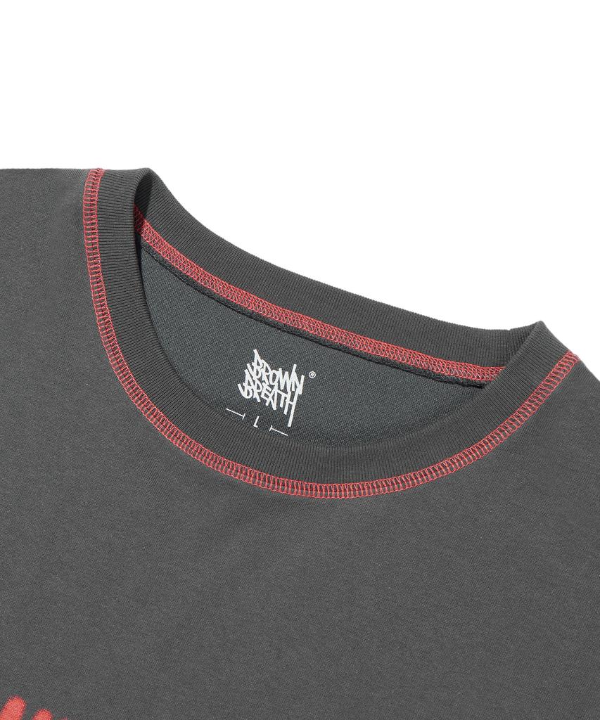 BROWNBREATH Stitch Bb Tee - Charcoal