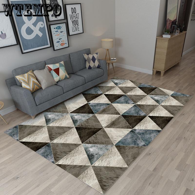 Modern Minimalist Geometric Living Room Carpet Home Bedroom Bedside Carpet Large-area Carpet Mat