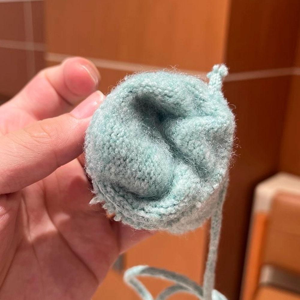 Knit Winter Children Warm Gloves Autumn And Winter Cold Protection Warm Gloves Simple Color Ins Style Bike Gloves