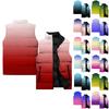 Ladies' Casual And Fashionable Sleeveless Vest Gradient Color Printing Cotton Jacket