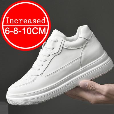 Модные мужские туфли из натуральной кожи, повседневные, модные, спортивные, на платформе, увеличивающие рост, 4/6/8/10 см, мягкие, невидимые, увеличивающие рост, размеры 36-43