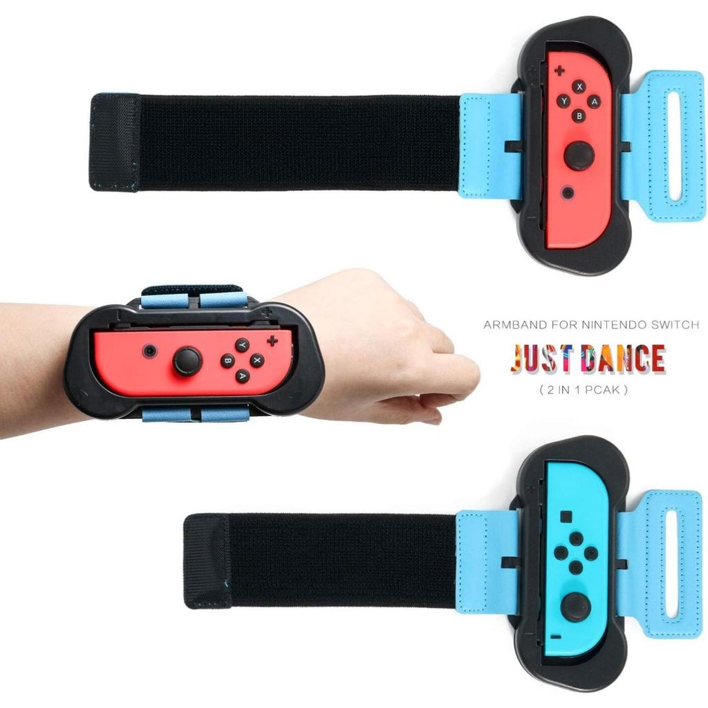 Браслеты,Dance 2024 2023 2022 для Zumba Burn It Up для Nintendo Switch и Switch OLED Модель для Joy-Cons,Регулируемый эластичный ремешок,Два размера,2 шт. в упаковке