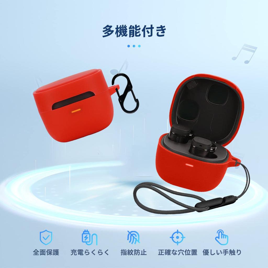 Чехол для Audio Technica Для беспроводных наушников Audio Technica Силиконовый защитный чехол Можно носить и пылезащитный карабин ATH-SQ1TW2 [NOUKAJU]