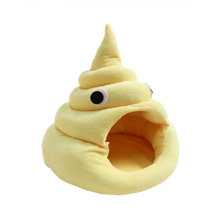 Милый креативный домик для кошек, теплый, зимний и летний, закрытый домик для домашних животных, какашка, большой домик для собак