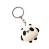 Adorable Silicone Panda Keychain Cartoon Animal Pendant Keyring Handmade Backpack Accessory for Girls and Boys