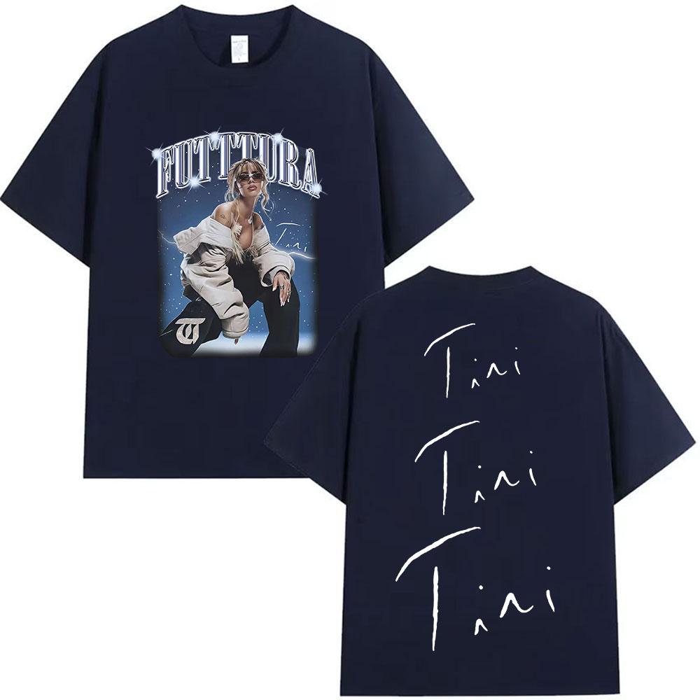 Singer TINI STOESSEL Futtura Tour New Album 2026 Graphic Tshirts Men Women Fashion Harajuku Short Sleeve Cotton Tees streetwear