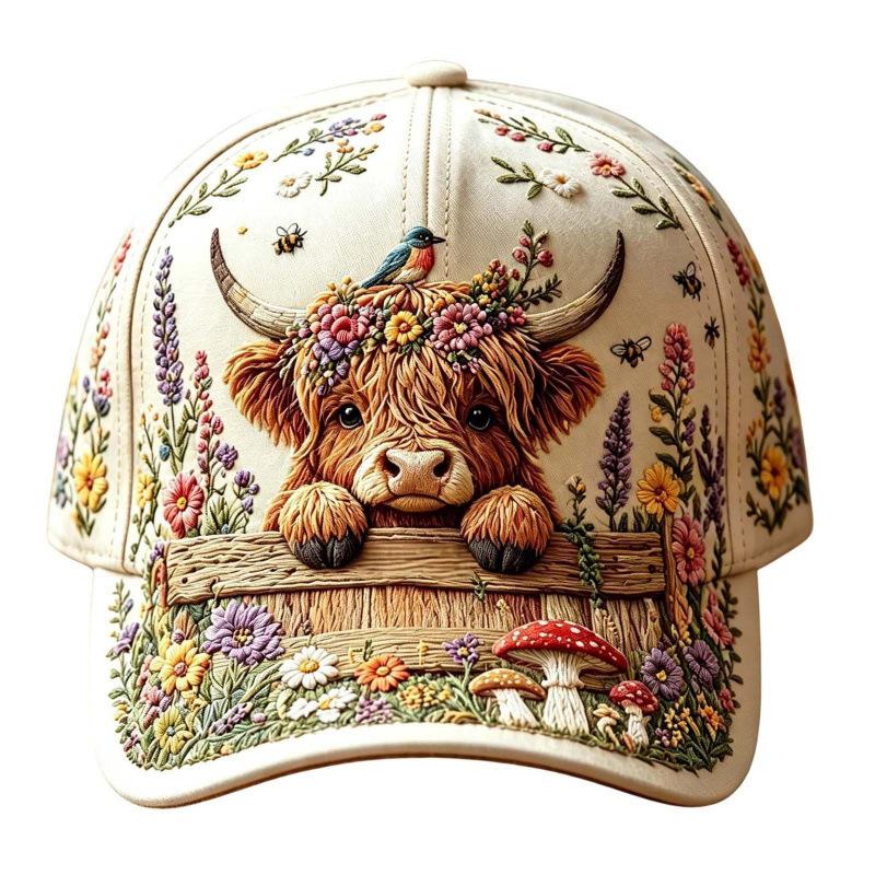 New D Digital Printing Butterfly Baseball Cap Morning Garden Adult Cap Peaked Cap Pastoral