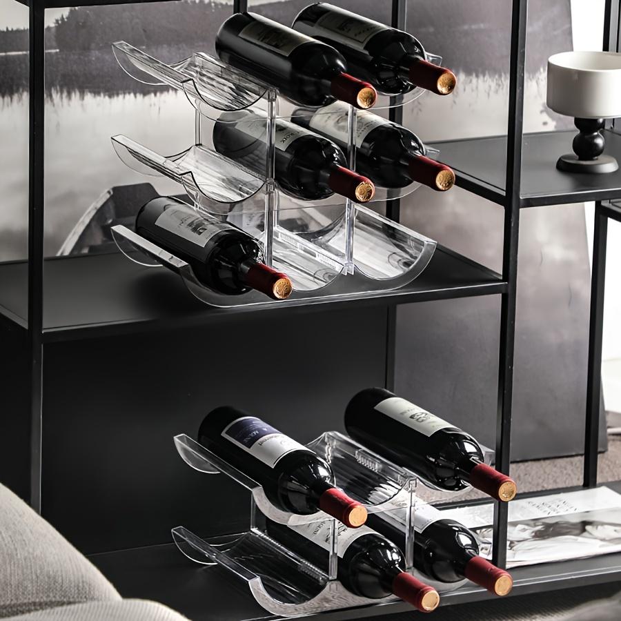 2/3-уровневая штабелируемая стойка для хранения бутылок с водой и вина в холодильнике, кухонный органайзер для хранения шампанского и бутылок с водой