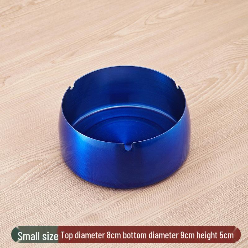 Stainless Steel Windproof Ashtray - Durable, Stylish, and Large for Bars, Cafes, and Hotels