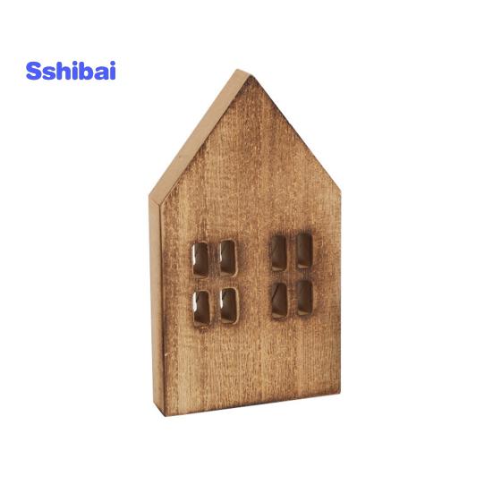 Ремесло из дерева Экологически чистый уникальный дизайн Без сбоев в скандинавском стиле Миниатюрный рождественский декор Хорошая текстура Маленький дом Деревянное ремесло Хозяйственные товары